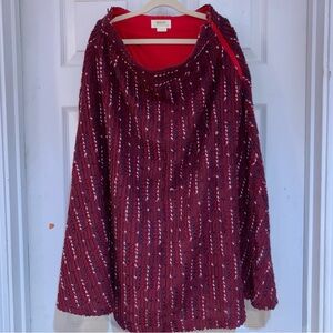 Anthropologie Burgundy Skirt